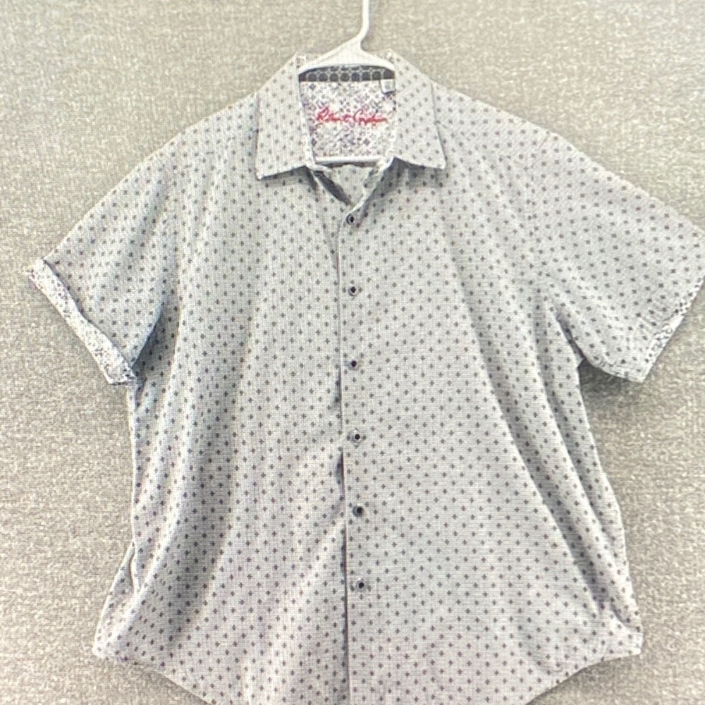 Robert Graham Light Gray Patterned Button Down Sh… - image 1